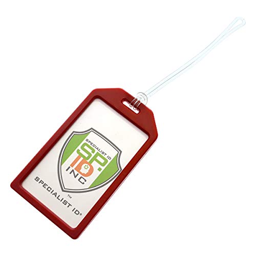 Bulk 50 Pack Premium Rigid Airline Luggage Tag Holders with 6" Worm Loops