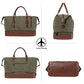 Leather Travel Bag with Shoe Pouch