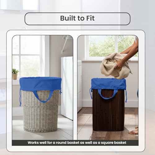 LFH Home Large Premium Cotton Rich Canvas Laundry Bag with Drawstring and Handles Heavy Duty (2 Count)