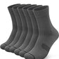 3 Pairs Running Compression Socks for Men & Women Crew Socks with Cushion (3 Count)