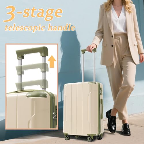 Luggage Set 3 Piece Hardshell Suitcases with Spinner Wheels (3 Count)