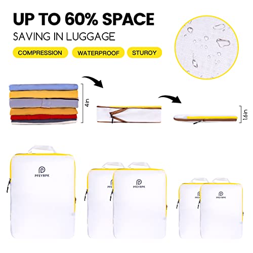 Lightweight Compression Packing Cubes for Suitcases (7 Count)