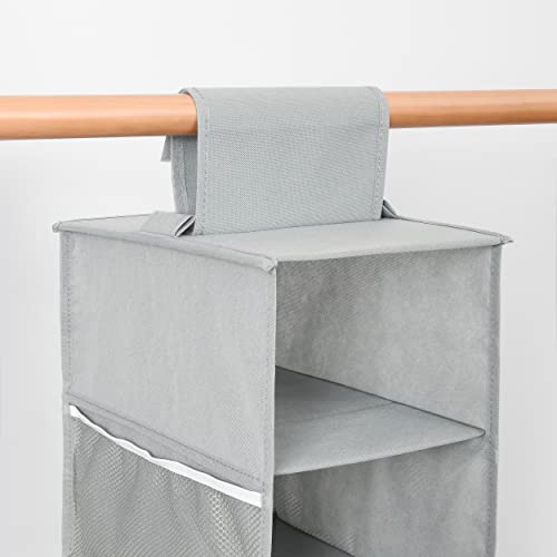 Hanging Shoe Organizer for Closet with Side Mesh Pockets