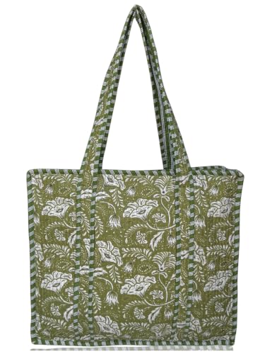100% Cotton Quilted Tote Bag For Women