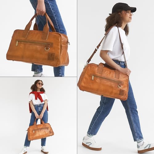 Vintage Genuine Leather Duffle Bag Austin M for Travel or the Gym