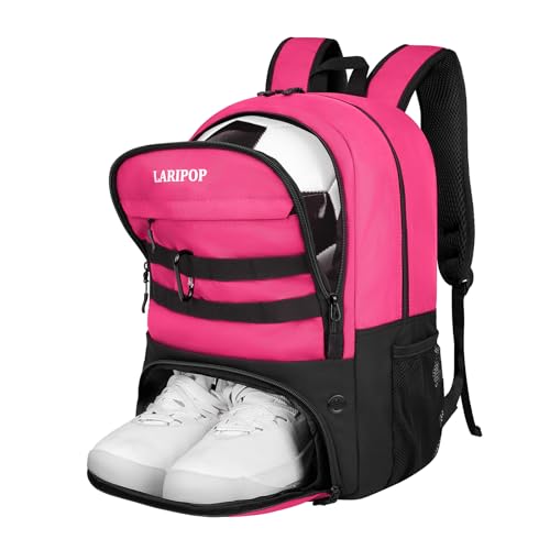 Soccer Backpack Bag with Ball Holder Ventilated Shoe Compartment Large Capacity Sports Gear Bag for Basketball Volleyball Gym