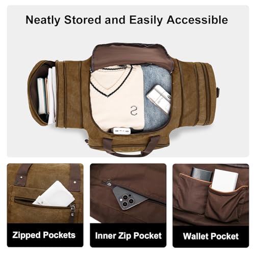 Large Canvas Duffle Bag for Travel