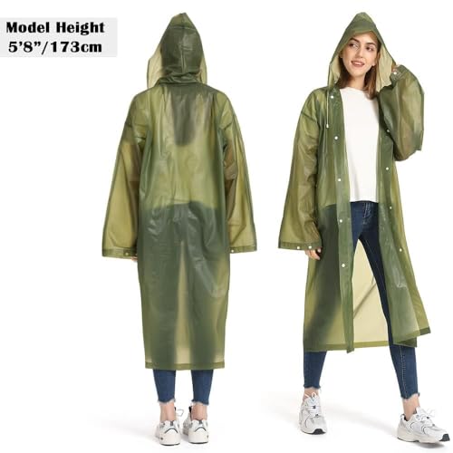 2 Pack Portable EVA Raincoats for Adults (2 Count)