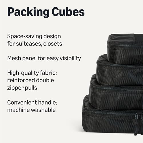 4 Piece Packing Cubes Travel Accessories Set (4 Count)