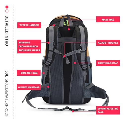 50L Hiking Backpack