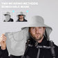Sun Hat for Men Women with Neck Flap& Removable Face Cover Wide Brim
