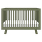 Hudson 3-in-1 Convertible Baby Crib, Olive Green