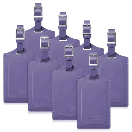 8 Pack Luggage Tags for Suitcases Airplane Travel Essentials (8 Count)