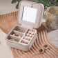 Travel Jewelry Organizer Boxes for Women Small Portable Necklace Earrings Bracelet Rings Travel Case Best Friend Birthday Gifts for Women Trendy