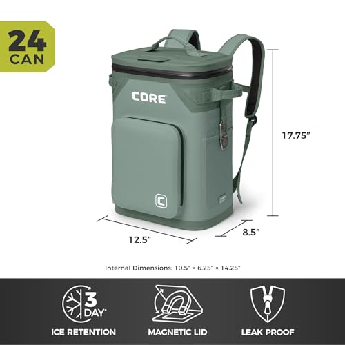 Magnetic Leak Proof 24 Can Soft Cooler with Waterproof Zipper