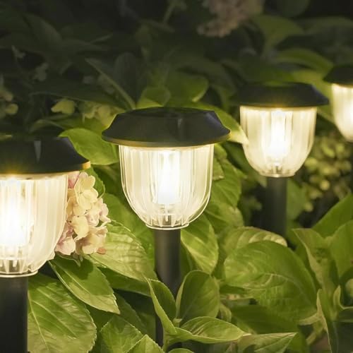 Bright 12 Pack Solar Lights Outdoor IP65 Waterproof
