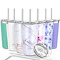Stainless Steel Vacuum Insulated Tumbler Travel Mug 20 oz Coffee Cup with 2 Lids and Straws