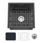 18x18In Black Stainless Steel Kitchen And Bar Sink
