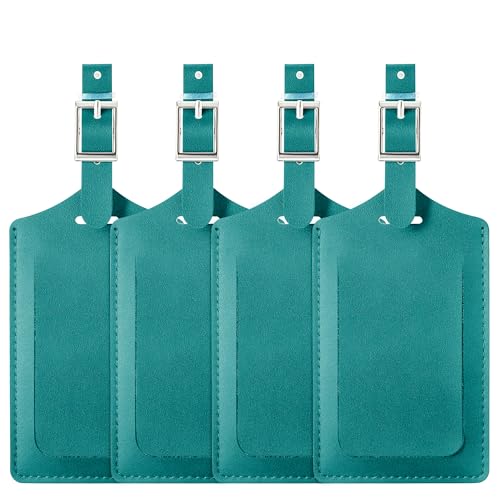 12 Pack Leather Luggage Tags for Suitcases Travel Tag (12 Count)