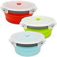 1200ml Large Collapsible Food Containers Silicone Lunch Containers Silicone Leftover Food Containers (3 Count)