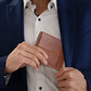 Wallet for Men RFID Blocking Genuine Leather Mens Wallets Bifold with 1 ID Window 15 Card Slots redbrown