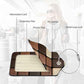 2 Pack Luggage Tags for suitcases Wood Blocks Walnut TSA Approved Label Luggage Tag Baggage Tag Leather Stainless Steel Loop Label Tag for Men Women Travel Bag Suitcase (2 Count)