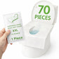 Individually Wrapped XXL Toilet Seat Covers Disposable Flushable for Travel (70 Count)