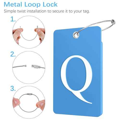2 Pack Initial Luggage Tags for Suitcases Airplane Travel Essentials (2 Count)