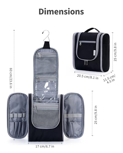 Small Hanging Travel Toiletry Bag Cosmetic Make Up Organizer for Women and Men