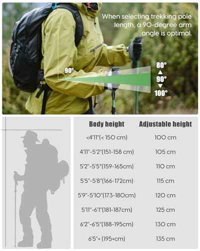 Hiking Poles 7075 Aluminum Tri (2 Count)