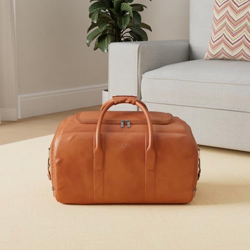 Duff Guy Colombian Leather 20" Single Compartment Top Load Travel Duffel Bag