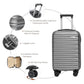 Luggage Set 3 Piece Luggage Set ABS hardshell Spinner Wheels Luggage Carry on Suitcase with Weekender bag & Toiletry bag