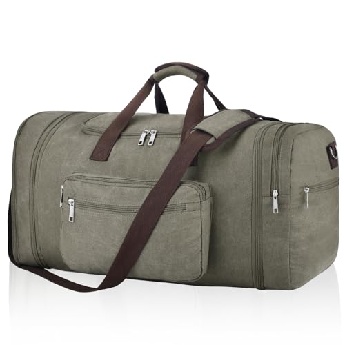 60L Canvas Duffle Bag for Men