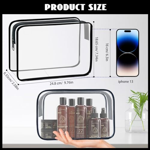 16 Pack Waterproof Cosmetic Bag TSA Approved Toiletry Bag (16 Count)