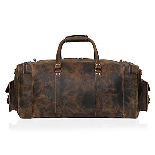Large 28 inch duffel bags for men holdall leather travel bag overnight gym sports weekend bag
