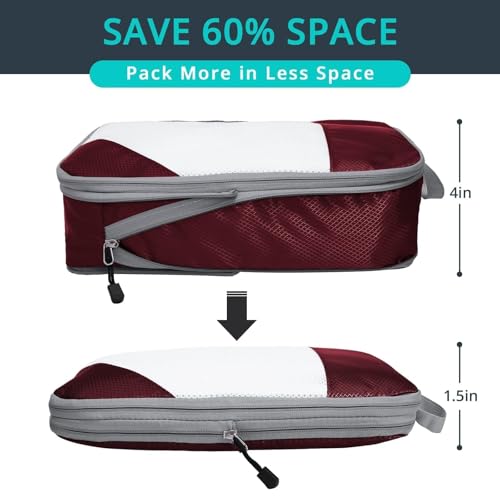 7 Set Compression Packing Cubes for Travel (7 Count)