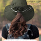 Sun Hats for Women Ponytail Wide Brim Summer Packable Cowboy Hat