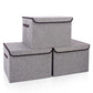 Large 17" 42 Quarts Collapsible Stackable Storage Bins with Lids [3 (3 Count)