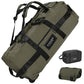 45/80/100L Rolling Duffel Bag with Wheels, Large Durable Travel Duffle + Toiletry Bag, Heavy Duty, Packable, Foldable with Shoulder Straps- Use as Luggage or Backpack, Men/Women (Green)