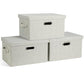 Medium 15" 21 Quart Collapsible Stackable Storage Bins with Lids (3 Count)