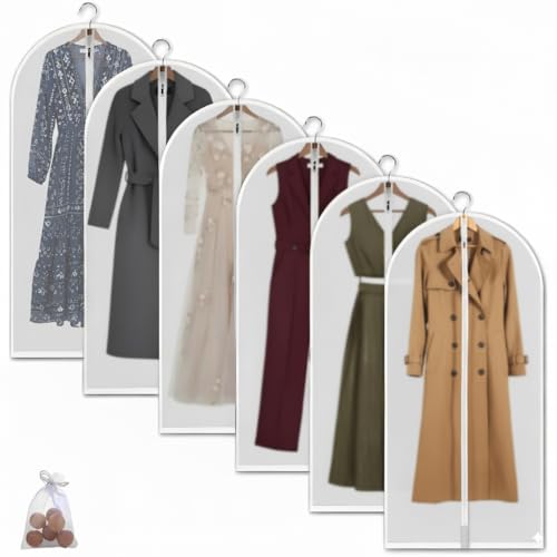 6 Pack Long Garment Bags