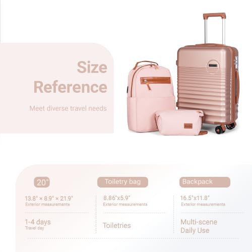 Carry On Luggage 22x14x9 Airline Approved Suitcase with Wheels
