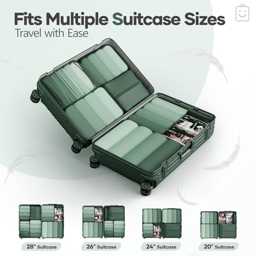 9 11 Set Compression Packing Cubes for Travel Essentials (9 Count)
