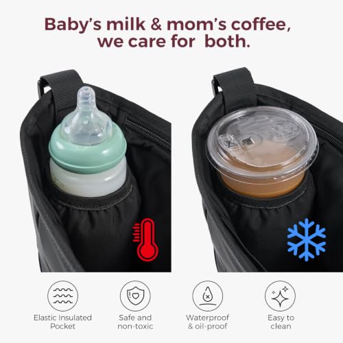 Slim Stroller Organizer with 2 Insulated Cup Holders