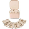Jewelry Travel Case with Clear 6 Velvet Bags