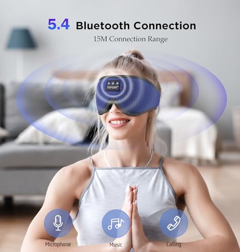 Sleep Mask with Headphones Bluetooth 5.4