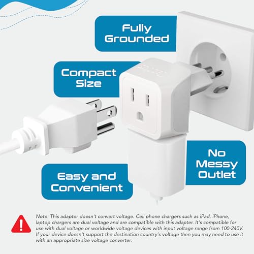Italy Travel Plug Adapter (3 Count)