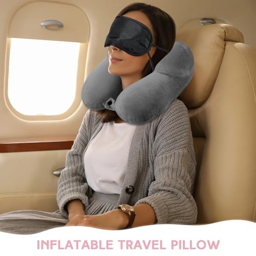 2 Inflatable Neck Pillow Airplane Travel (2 Count)