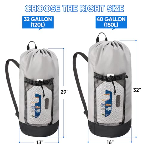 2PK 120L Laundry Bag Backpack (2 Count)