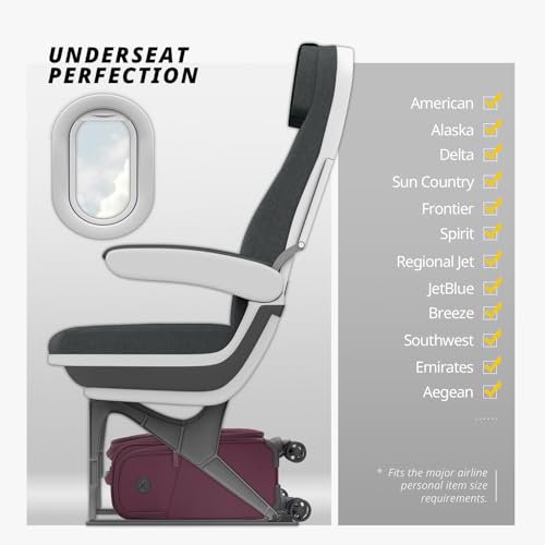 Underseat Carry On Luggage with Wheels